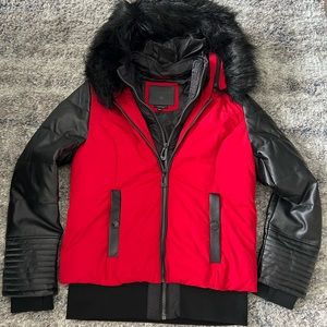 Noize 2-tone Bomber Jacket in colour Chili NWOT